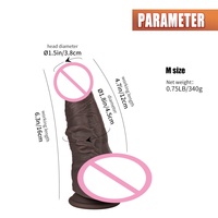 Neuer Stil Verdickter Schwarzer Realistischer Dildo Geeignet als Masturbationsspielzeug für Erwachsene, Sowohl für Männer als auch für Frauen