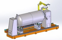 Machine soudeur mig Offres Spéciales à 6 axes avec cellules robot industriel, transformateur/soudeur mig, réservoir, tuyau de terrain, machine automatique pour soudage œufs