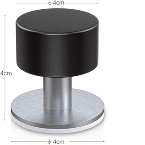 Thiết kế hiện đại cửa thép không gỉ Stopper treo tường Hợp kim kẽm cửa dừng cho khách sạn có tính năng cao su và gỗ thành phần - Product Image 2