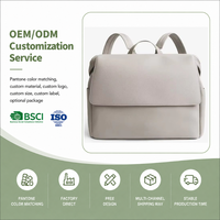 Sac à langer convertible de haute qualité pour femme en similicuir PU avec compartiment pour ordinateur portable 13 pouces, sac à dos pour maman