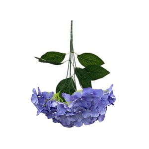 Fleurs d'hortensia simulées, 5 fourches, pétales larges, fleurs artificielles en soie pour décoration de mariage et de maison, plusieurs couleurs disponibles - Product Image 3