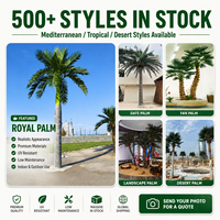 Faux palmier courbé personnalisé, résistant au vent, imitation cocotier, Palmera artificielle courbe pour piscine, décoration de plage et de complexe hôtelier
