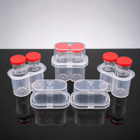 Boîte de stockage stérile pour vaccins, personnalisée, 3 ml, 2 pièces, en plastique, petit support pour flacons, version opaque blanche, vente en gros