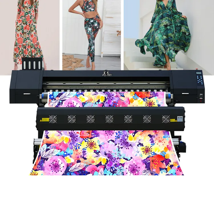 PO-TRY प्रतिस्पर्धी मूल्य बुद्धिमान कपड़ा डिजिटल इंकजेट प्रिंटर 1.9 मीटर बड़े प्रारूप सबलिमिनेशन प्रिंटर