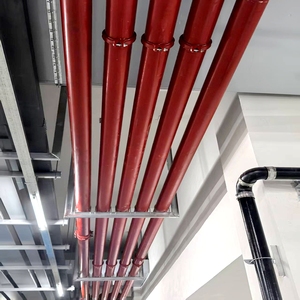 Tubo de Incêndio Vermelho com Extremidades Rosqueadas Pré-fabricado para Sistema de Sprinkler de Construção - Product Image 6