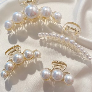 Pinzas de pelo personalizadas, pinzas de pelo de perlas, pinzas de mandíbula antideslizantes para atrapar el pelo, accesorios Hiar para mujeres y niñas de pelo largo grueso - Product Image 1