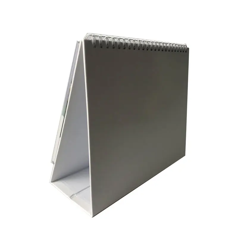 Novo personalizado branco base cartão brilhante calendário 2022 disco advente escritório mesa calendários impressão