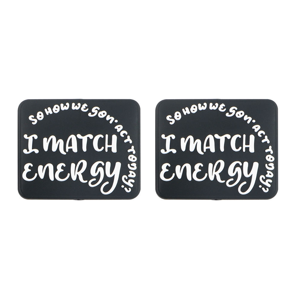 ลูกปัดซิลิโคนตัวอักษรโฟกัส SA316สีขาว