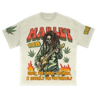 T-shirt surdimensionné imprimé tête de mort 100% coton personnalisé Streetwear Vintage qualité de première classe Design tricoté lourd