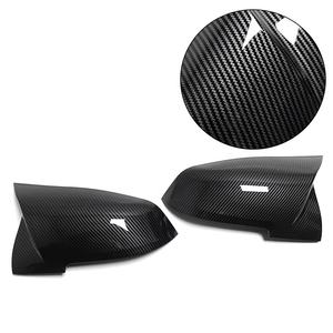 Autos eitige Rückspiegel abdeckung aus Schwarz und Kohle faser Für BMW 1 <span class=keywords><strong>2</strong></span> <span class=keywords><strong>3</strong></span> 4er F20 F21 F22 F23 F30 F31 F32 F33 GT F34 F36 X1 E84 i3 - Product Image 2