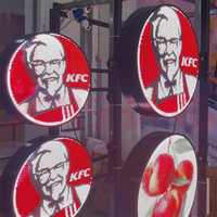 Letrero LED Redondo Personalizado de Alta Definición con Cambio de Color y Soporte para Publicidad