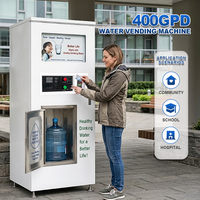 Máquina Expendedora de Agua de Acero Inoxidable con Ósmosis Inversa, Autolimpieza y Sanitización UV Automática, Pago con Monedas/Tarjeta, Servicio 24h