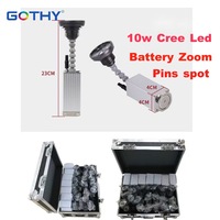 Projecteurs à profil LED 10W, alimentés par batterie, sans fil, contrôle DMX, IP33, CRI90, pour mariage, fête, événement, DJ, éclairage de scène LED