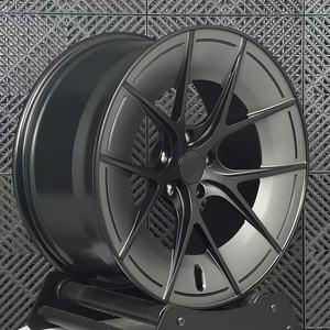 ล้อแม็กซ์อะลูมิเนียมสีดำกึ่งเงาขนาด 18 นิ้ว แบบเว้า สำหรับรถยนต์ 86 BRZ 5x114.3 ขนาด 15-26 นิ้ว ET 40 มม./30 มม. ผลิตด้วยวิธีการฟอร์จ - Product Image 2