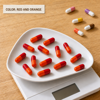 Capsules vides végétariennes HPMC multicolores à large gamme de couleurs, impression personnalisée disponible, tailles 000 00 0 1 2 3 4, commande en gros