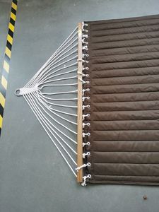 Heavy Duty 550LBS capacità <span class=keywords><strong>marrone</strong></span> trapuntato <span class=keywords><strong>amaca</strong></span> con spalmatore bar e cuscino rimovibile per esterno - Product Image 4