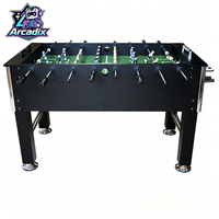Table de baby-foot commerciale à plateau en verre, à monnayeur, pour bars, clubs, salles d'arcade, vente en gros