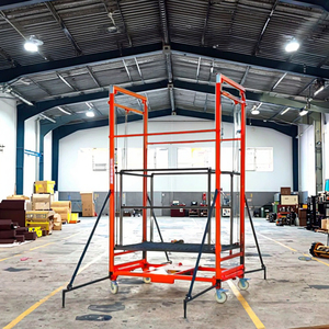 บันไดยกอะลูมิเนียมไฟฟ้าไฮดรอลิกส่วนประกอบสลิงลวดสลิงก่อสร้างเหล็กทำงานยกระดับสภาพใหม่ - Product Image 2