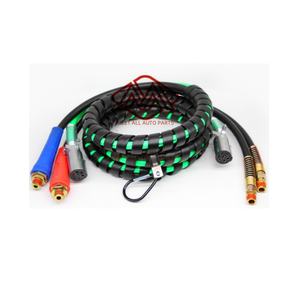 3-In-1 ABS Power Air Line Hose <span class=keywords><strong>Kit</strong></span> Airline Air Hose Wrap Semi Truck Air Lines Hose 12FT15FT 18 FT pour Semi Truck Tracteur Remorque - Product Image 1