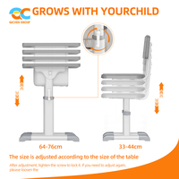 Table d'étude et chaises polyvalentes pour étudiants Ensemble table et chaises pour enfants avec porte-livre Bureau d'étude et chaise pour étudiants