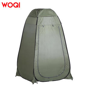 Tente de douche portable imperméable Woqi 120x120x190cm, simple couche, vert militaire, pour camping et plage, vestiaire - Product Image 3