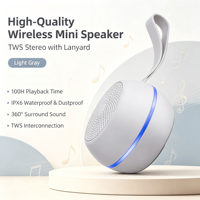 Mini-enceinte sans fil S9 BT portable, étanche, avec subwoofer intégré, micro intégré, autonomie de 5 à 10 heures, pour extérieur, voyage, camping, plage, fête, 5W