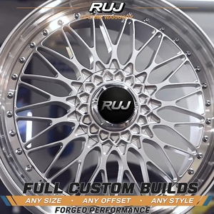 Jantes forgées multi-pièces personnalisées style SUPER RS, lèvres polies, jantes en maille, 18 et 19 pouces pour RAYS Forgiato Mercedes Benz W204 W205 AMG - Product Image 1