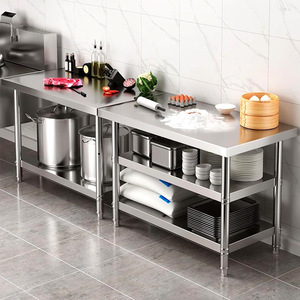 Mesa de Trabajo de Acero Inoxidable Comercial de Alta Calidad, Material de Acero Inoxidable 304, Varios Tamaños, para Restaurantes - Product Image 5