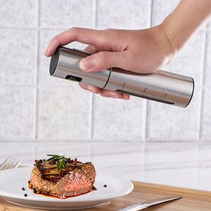 BBQ Custom Spray <b>Bottle</b> Stainless Steel Olive Oil Sprayer Set With Cleaning <b>Brush</b> & Funnel for Cooking - Product Image 5