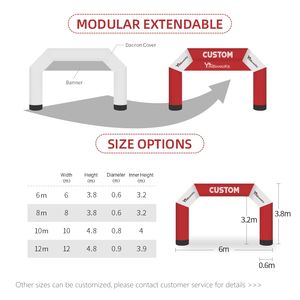 Kustom dicetak iklan tiup kaki-tahan lama luar ruangan tahan air lengkungan tiup untuk promosi efektif - Product Image 3