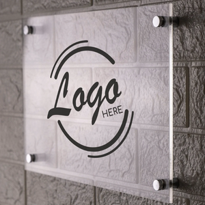 Custom stampato in acrilico porta ufficio segno di targa personalizzato Logo aziendale segno di visualizzazione per appendere la parete - Product Image 5
