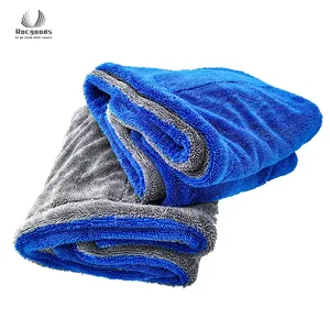 Large Twisted Loop Quick-dry Microfiber 1600 Gsm Car Care Detailing Wash Drying Micro Fiber Cleaning Microfibre Towel For Cars