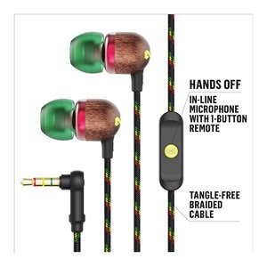 Écouteurs filaires avec micro SMILE Jamaica Rasta EM JE041 RAG - Product Image 2