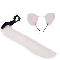 Offre Spéciale : Bandeau Oreilles de Renard, Chat, Loup, et Queue de Faux Animal Moelleuse – Accessoires de Fête d'Halloween et Cosplay
