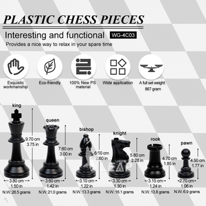 LEAP Jeu d'échecs personnalisé <span class=keywords><strong>4</strong></span> joueurs 3.75 pouces roi de haut pièces d'échecs en plastique coloré et échiquier en vinyle 24 pouces - Product Image 4