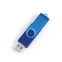 Clé USB pivotante en métal, gadget promotionnel, 8 Go, 16 Go, 32 Go, 64 Go, gravure laser personnalisée, logo, clé USB, mémoire flash