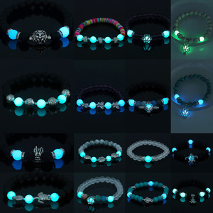 <span class=keywords><strong>Bracelet</strong></span> <span class=keywords><strong>Lotus</strong></span> en pierre naturelle, nouveau style, qui brille dans la nuit, pour femmes, S305 - Product Image 1
