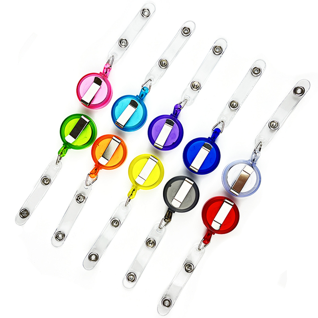 Custom Logo Cute Badge Reel Holder Name Tag Retractable Id Card Holder Badge Reel