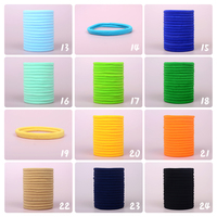 Bandeaux élastiques souples et extensibles pour cheveux, serre-têtes, en Nylon couleur chair, pour petites filles, nouveau-nés, enfants, lot de 100 pièces