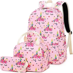 Пересекающимися мигающими звездами Amazon горячие продажи Эльза школьная сумка, комплект из 3 предметов рюкзак нейлон водонепроницаемый с прочным и достаточно ёмкий рюкзак