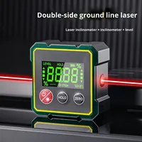 Inclinomètre numérique DIY haute précision DEWEN, jauge d'angle magnétique à 4 faces, ligne laser, auto-nivellement électronique, rechargeable