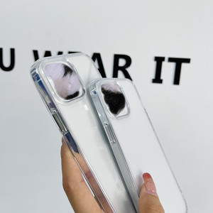 La más nueva funda para teléfono móvil, funda rígida acrílica con botón de Metal espacial de <span class=keywords><strong>segunda</strong></span> <span class=keywords><strong>generación</strong></span> para <span class=keywords><strong>iPhone</strong></span> 16 15 14 13 12 11X7, funda para teléfono - Product Image 4