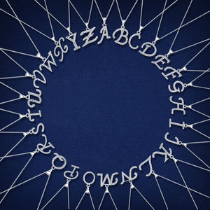 Collar con Colgante de Inicial Letra <span class=keywords><strong>M</strong></span> Sin Aranceles en Plata de Ley 925 con Moissanita Brillante GRA, Colgante de Monograma para Mujer, Joyería Fina - Product Image 3