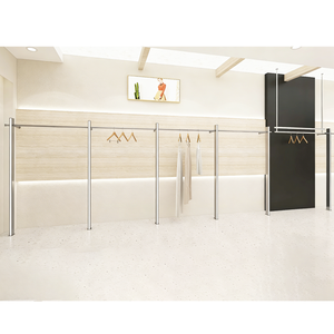 Exhibidores de Ropa Directo de Fábrica, Estante de Exhibición de Metal para Tienda de Ropa, Exhibidor de Ropa Montado en la Pared, Exhibidor de Ropa para Minoristas - Product Image 5