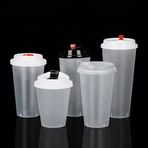Vasos Desechables de PP Reciclable de 90 mm con Tapa para Té de Burbujas, Café, Vino, Vodka y Agua Mineral, con Diseño de Logotipo Personalizado, 12/16/22 oz - Product Image 1
