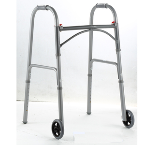 Marcheur pliant bariatrique à deux boutons standard adulte Rollator réglable facile en aluminium léger - Product Image 6