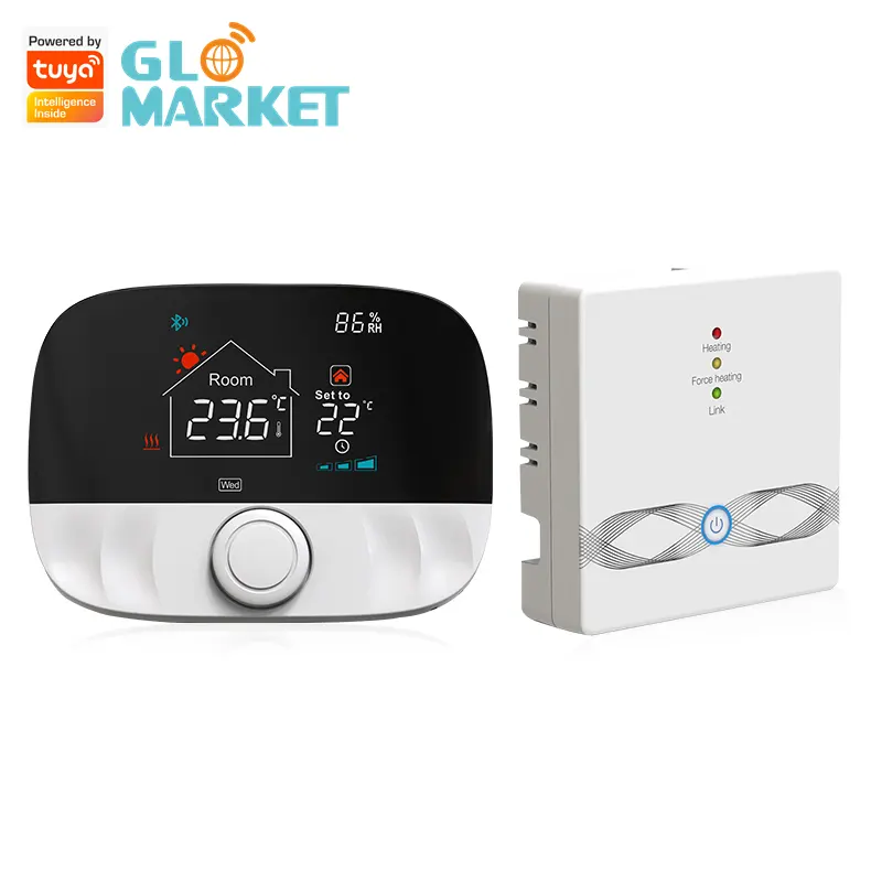 Glomarket RF Wifi Wireless Floor Water Gas Boiler Heating Room Thermostat Knob Switch Digital Thermostat