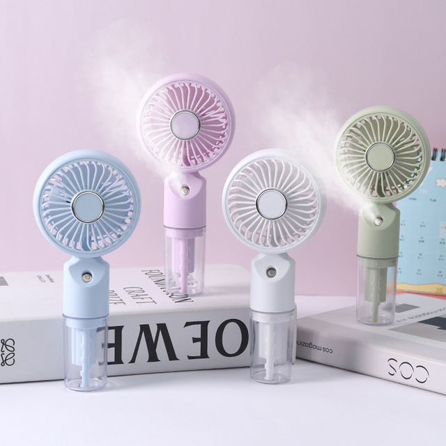 Viga New Handheld Mist Spray 3-speed Brushed Motor Outdoor Portable USB Mini Student Electric Fan Gift Cross-border logo