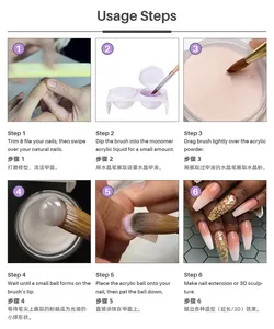 Bán buôn Hot Bán số lượng lớn Acrylic Nail Art Nhà cung cấp hệ thống tự nhiên rõ ràng Acrylic bột