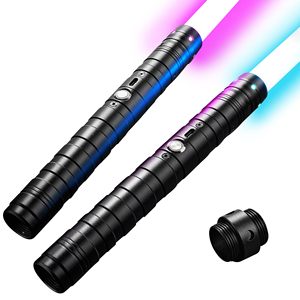 2 trong 1 dueling lightsaber 15 RGB màu sắc có thể thay đổi 3 chế độ với FX trận chiến âm thanh kim loại hilt ánh sáng sabers cho người lớn trẻ em - Product Image 1